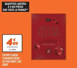 Netto Coffret cadeau 5 masques visage en tissu night luxe sence offre