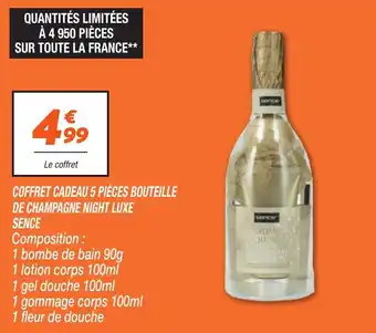 Netto Coffret cadeau 5 pièces bouteille de champagne night luxe sence offre