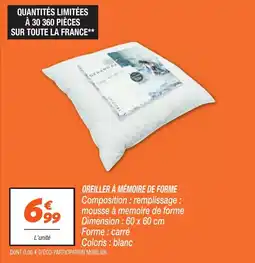 Netto Oreiller à mémoire de forme offre