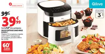 Auchan Supermarché Qilive friteuse sans huile q.5274 offre
