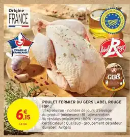 Intermarché POULET FERMIER DU GERS LABEL ROUGE IGP offre