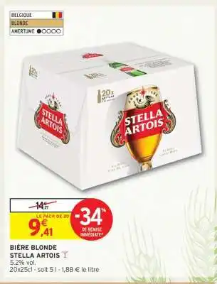 Intermarché BIÈRE BLONDE STELLA ARTOIS offre