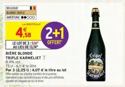 Intermarché BIÈRE BLONDE TRIPLE KARMELIET offre
