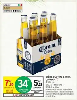 Intermarché BIÈRE BLONDE EXTRA CORONA offre