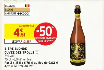 Intermarché Bière Blonde Cuvée Des Trolls offre
