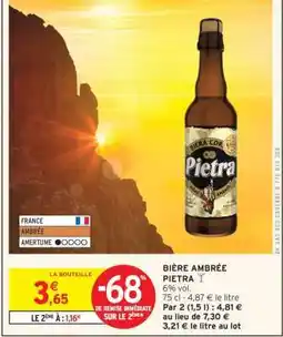 Intermarché Bière Ambrée Pietra offre