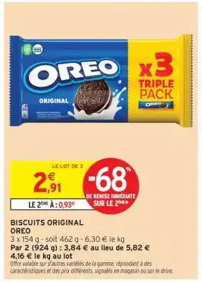 Intermarché Biscuits Original Oreo offre