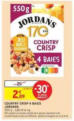 Intermarché COUNTRY CRISP 4 BAIES offre
