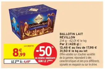 Intermarché BALLOTIN LAIT RÉVILLON offre