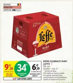 Intermarché BIÈRE D'ABBAYE RUBY LEFFE offre