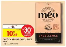 Intermarché Café en grains Excellence Méo offre