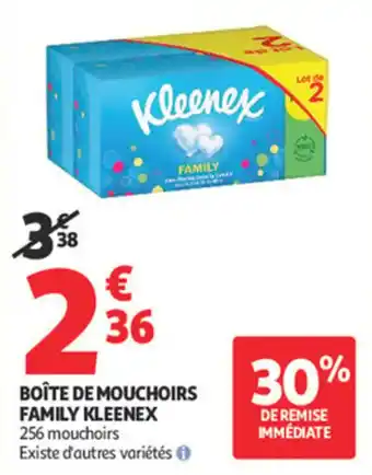 Auchan Supermarché Boîte de mouchoirs family kleenex offre