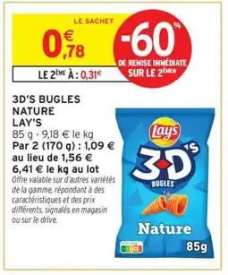 Intermarché 3D'S BUGLES NATURE offre