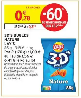 Intermarché 3D'S BUGLES NATURE offre