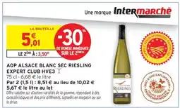 Intermarché AOP ALSACE BLANC SEC RIESLING EXPERT CLUB HVE3 offre
