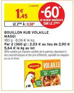 Intermarché Bouillon Kub Volaille Maggi offre