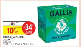 Intermarché BIÈRE CHAMP LIBRE GALLIA offre