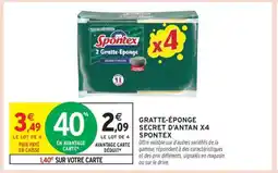 Intermarché GRATTE-ÉPONGE SECRET D'ANTAN X4 SPONTEX offre