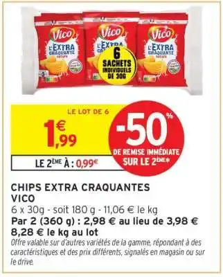Intermarché Chips Extra Craquantes Vico offre