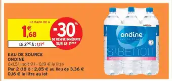 Intermarché EAU DE SOURCE ONDINE offre