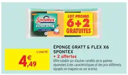Intermarché ÉPONGE GRATT & FLEX X6 SPONTEX offre