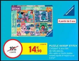 Intermarché PUZZLE 4X100P STITCH offre