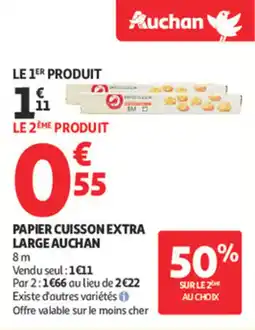 Auchan Supermarché Papier cuisson extra large auchan offre