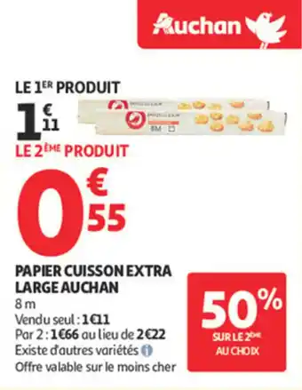 Auchan Supermarché Papier cuisson extra large auchan offre