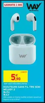 Intermarché ECOUTEURS SANS FIL TWS SEMI MELODY 2 offre