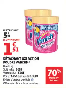 Auchan Supermarché Détachant oxi action poudre vanish offre