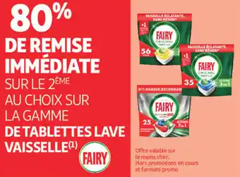 Auchan Supermarché De tablettes lave vaisselle fairy offre