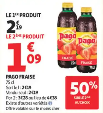Auchan Supermarché Pago fraise offre
