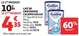 Auchan Supermarché Lait de croissance calisma gallia offre