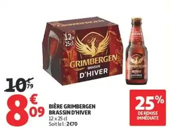 Auchan Supermarché Bière grimbergen brassin d'hiver offre