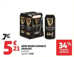 Auchan Supermarché Bière brune guinness draught offre