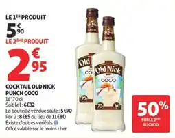 Auchan Supermarché Cocktail old nick punch coco offre