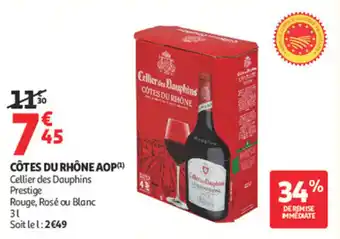 Auchan Supermarché Côtes du rhône aop offre