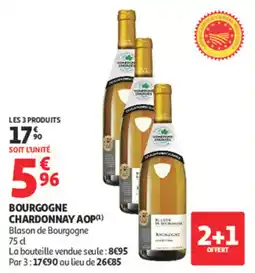 Auchan Supermarché Bourgogne chardonnay aop offre