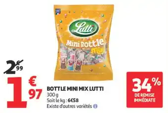Auchan Supermarché Bottle mini mix lutti offre