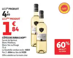 Auchan Supermarché Côtes de duras aop offre