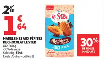 Auchan Supermarché Madeleines aux pépites de chocolat lester offre