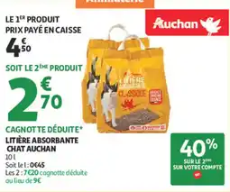 Auchan Supermarché Litière absorbante chat auchan offre