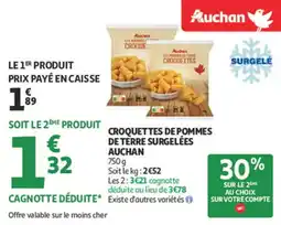 Auchan Supermarché Croquettes de pommes de terre surgelées auchan offre