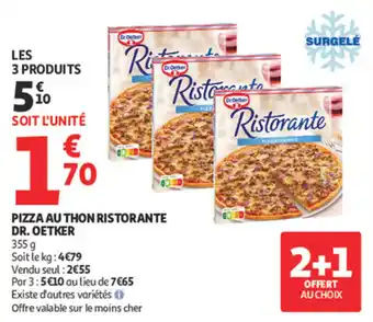 Auchan Supermarché Pizza au thon ristorante dr. oetker offre