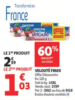 Auchan Supermarché Velouté fruix offre