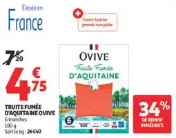 Auchan Supermarché Truite fumée d'aquitaine ovive offre