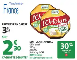 Auchan Supermarché L'ortolan familial offre