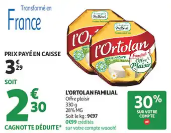 Auchan Supermarché L'ortolan familial offre