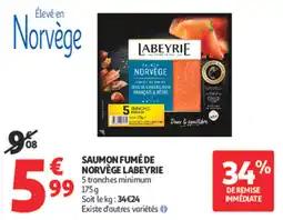 Auchan Supermarché Saumon fumé de norvège labeyrie offre
