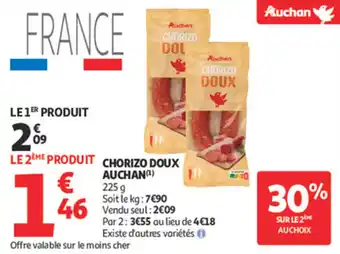 Auchan Supermarché Chorizo doux auchan offre